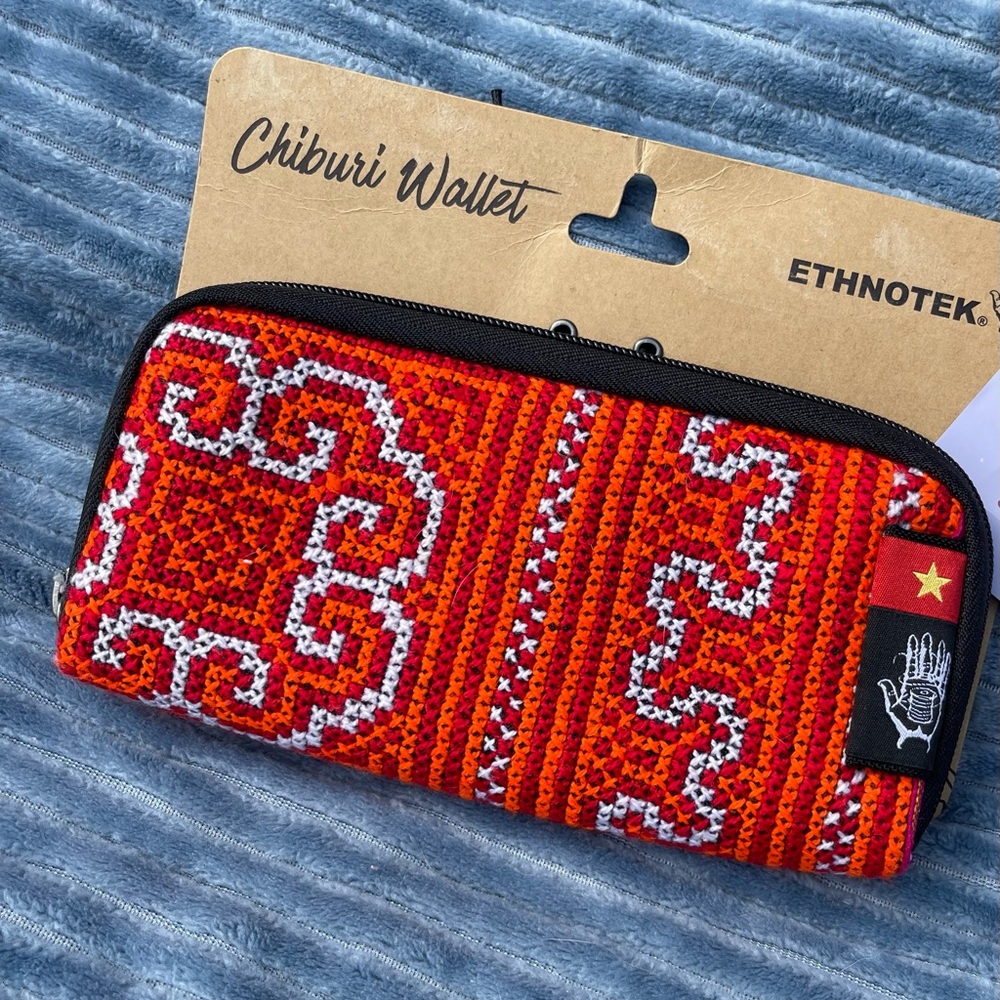 Ethnotek Chiburi Wallet in Orange and Black
